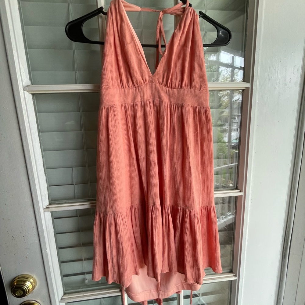 Peach Halter Dress